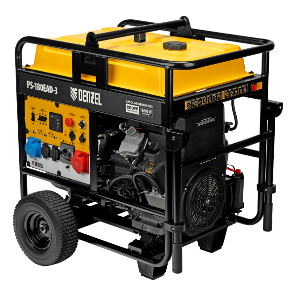 Бензиновый генератор DENZEL PS-180EAD-3 промышленный фото