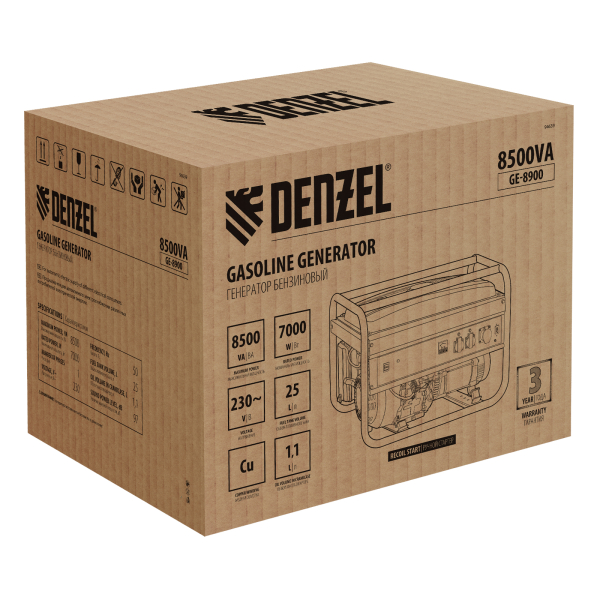 Бензиновый генератор DENZEL GE 8900 фото